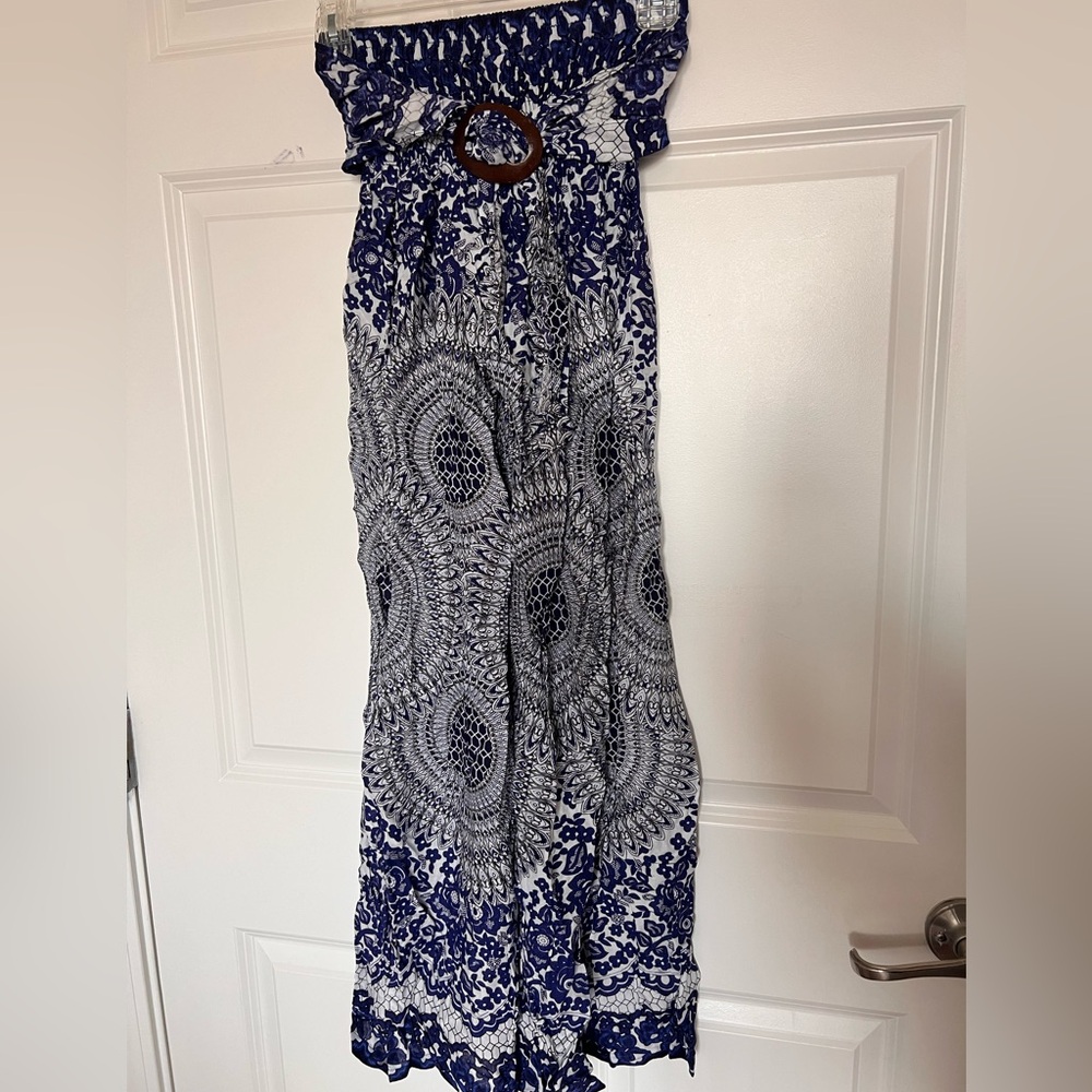 India Boutique belted printed pants